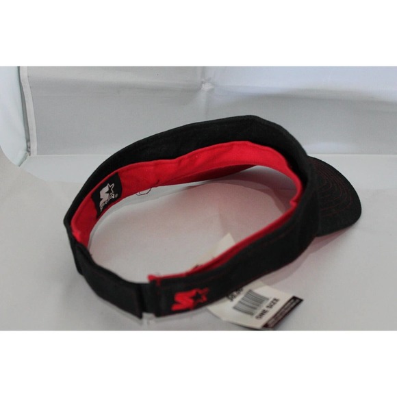 Starter Athletics Visor Black and Red. Comfort Fit, Adjustable. NWT - Picture 3 of 8